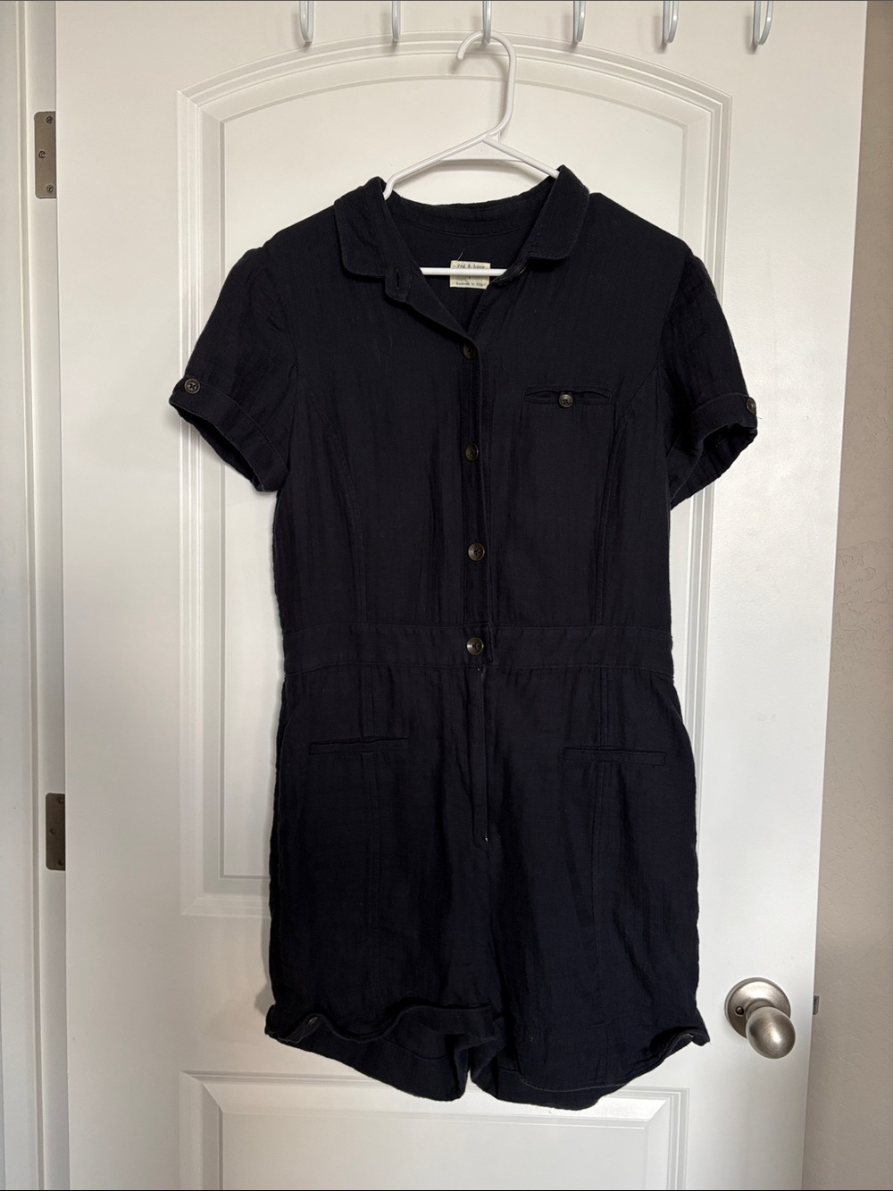 rag & bone navy shorts jumpsuit